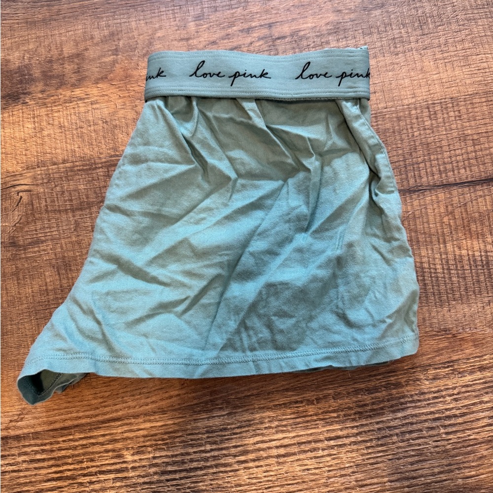 PINK Victoria's Secret Green Pajama Shorts